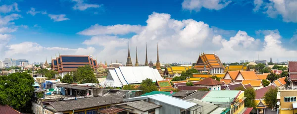 Panorama Flygfoto Över Bangkok Thailand Sommardag — Stockfoto