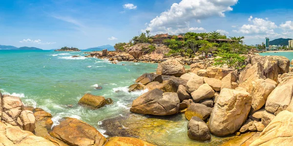 Panorama Playa Nha Trang Vietnam Día Verano — Foto de Stock