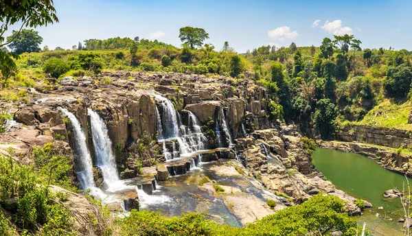 Panorama Pongour Waterfall Dalat City Vietnam Summer Day — Stock Photo, Image