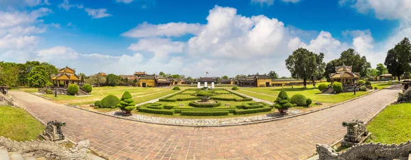 Панорама Цитадели Императорский Королевский Дворец Запретный Город Хюэ Вьетнам Летний — стоковое фото