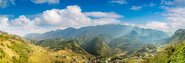 Panorama Rizières Terrasses Sapa Lao Cai Vietnam Une Journée Été — Photo