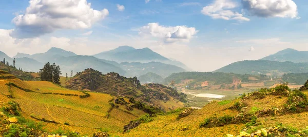 Panorama Beau Paysage Sapa Lao Cai Vietnam Dans Une Journée — Photo