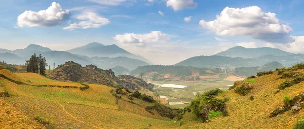 Panorama Beau Paysage Sapa Lao Cai Vietnam Dans Une Journée — Photo