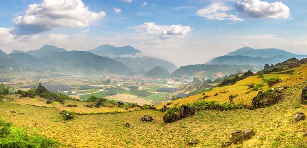 Panorama Rizières Terrasses Sapa Lao Cai Vietnam Une Journée Été — Photo