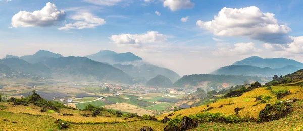 Panorama Rizières Terrasses Sapa Lao Cai Vietnam Une Journée Été — Photo