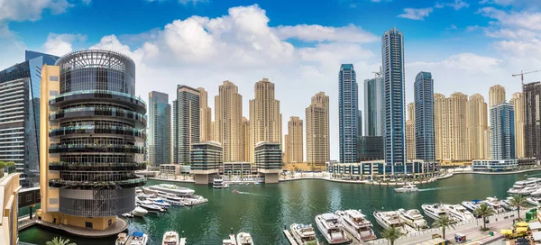 Panorama Dubai Marina Einem Sommertag Dubai Vereinigte Arabische Emirate — Stockfoto