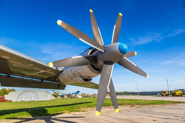 Hélice Tupolev Plataforma Mísseis Bombardeiros Estratégicos Movidos Turbo Hélice Soviética — Fotografia de Stock