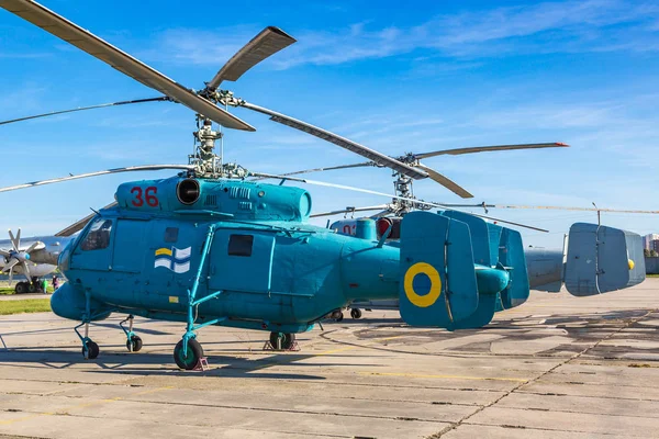 Kiev Ukrajna 2018 Október Helikopter Kiev Nemzeti Légügyi Múzeumban Süt — Stock Fotó