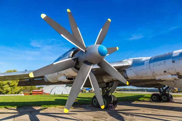 Schroef Van Tupolev Sovjet Strategische Bommenwerper Van Turboprop Aangedreven Raket — Stockfoto