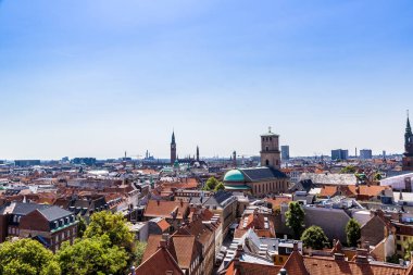 Copenhagen, Danimarka - 25 Temmuz 2014: Kopenhag şehir, Danimarka, Scandinavia. Güzel yaz günü