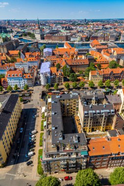 Copenhagen, Danimarka - 25 Temmuz 2014: Kopenhag şehir, Danimarka, Scandinavia. Güzel yaz günü