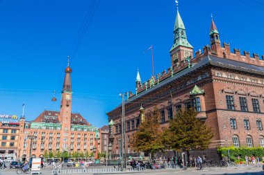 Kopenhag, Danimarka - 25 Temmuz 2014: Kopenhag, Danimarka Kopenhag Belediye Binası