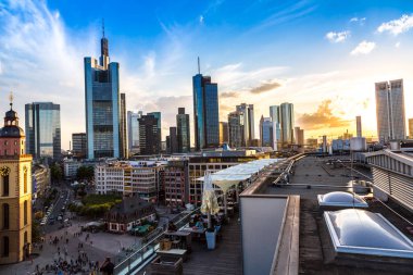 Frankfurt, Almanya - 9 Temmuz 2014: Hava görünümünü Frankfurt Hauptwachen ile 9 Temmuz 2014 tarihinde Frankfurt, Almanya