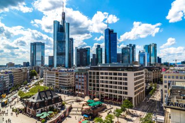 Frankfurt, Almanya - 9 Temmuz: Hava görünümünü Frankfurt Hauptwachen ile 9 Temmuz 2014 tarihinde Frankfurt, Almanya