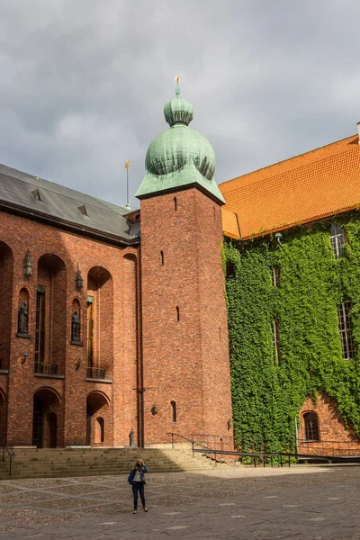 Stockholm Švédsko Července 2013 Malebné Letní Pohled Hradu Radnice Staré — Stock fotografie