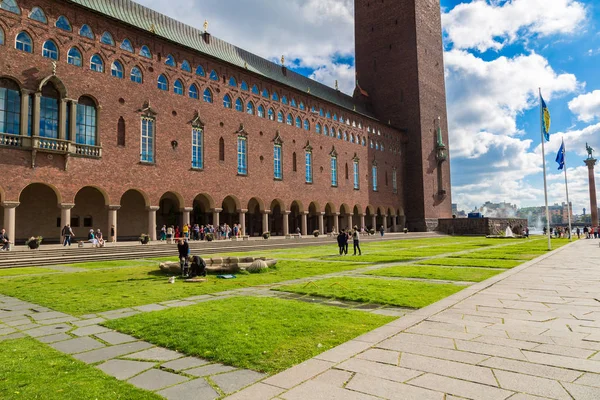 Stockholm Sweden July 2013 Scenic Summer View City Hall Castle — Stock Photo, Image