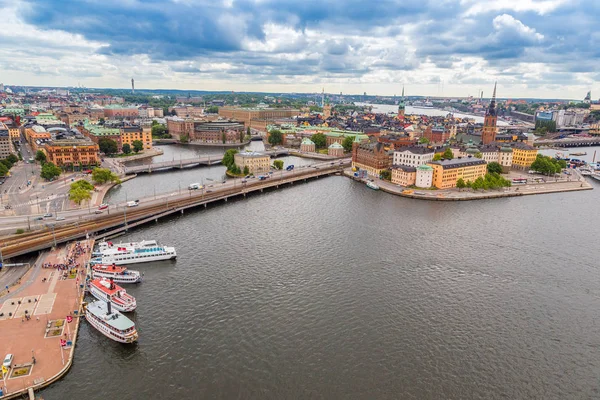 Stockholm Suède Juillet 2013 Panorama Aérien Estival Panoramique Vieille Ville — Photo