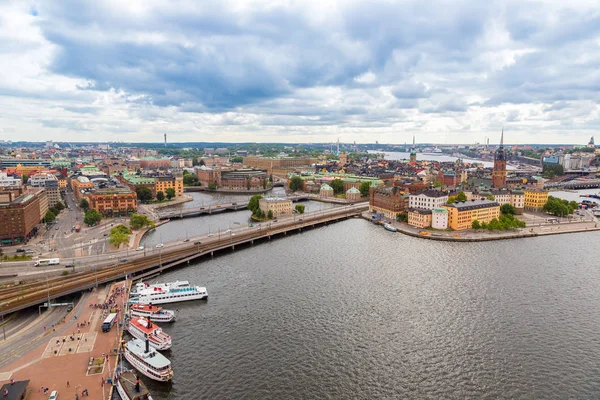 Stockholm Suède Juillet 2013 Panorama Aérien Estival Panoramique Vieille Ville — Photo