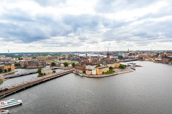 Stockholm Suecia Julio 2013 Panorama Panorámico Verano Del Casco Antiguo — Foto de Stock