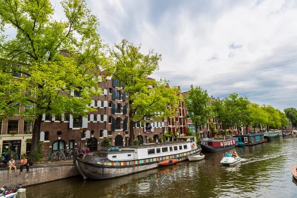 Amsterdam Netherlands August 2014 Canals Amsterdam Summer Day — Stock Photo, Image