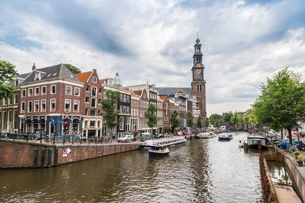 Amsterdam Nederländerna Augusti 2014 Westerkerk Amsterdam Amsterdam Huvudstaden Och Den — Stockfoto