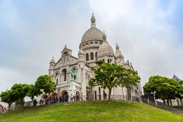 Paris França Julho 2014 Basílica Sagrado Coração Jesus Vista Colina — Fotografia de Stock