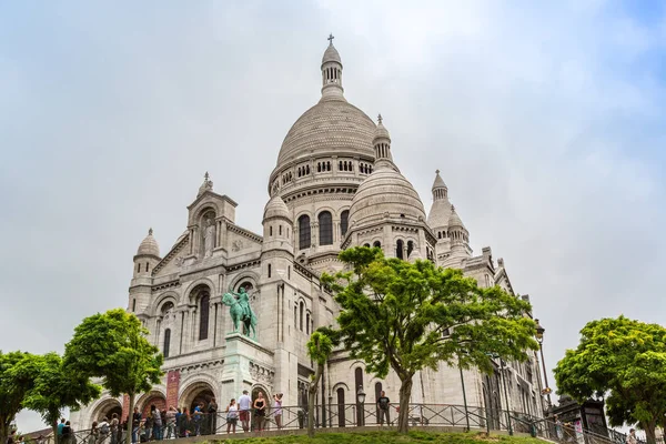 Paris France July 2014 Basilica Sacred Heart Jesus Seen Montmartre — Stock Photo, Image
