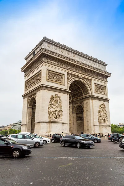 Paris France Juillet 2014 Arc Triomphe Etoile Est Des Monuments — Photo