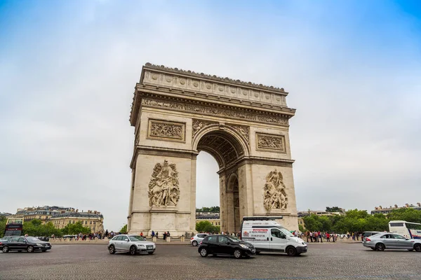Paris França Julho 2014 Arco Triunfo Etoile Dos Monumentos Mais — Fotografia de Stock