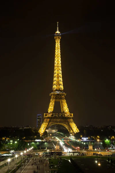 Paris France July 2014 Eiffeltårnet Natten Det Mest Besøkte Monumentet – stockfoto