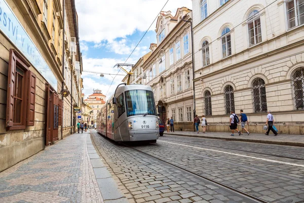 Prague Czech Republic July Trikk Gammel Gate Praha Tsjekkia Juli – stockfoto