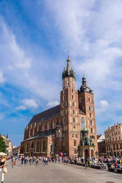 Krakow Polen Juli 2014 Mary Church Historiska Delen Kraków Polen — Stockfoto