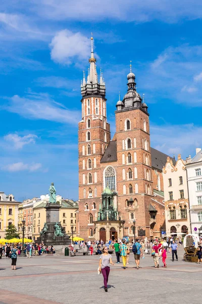 Krakow Polen Juli 2014 Mary Kerk Een Historische Deel Van — Stockfoto