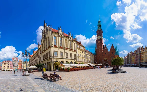 Wroclaw Polonya Temmuz 2014 Eski Belediye Binası Wroclaw Polonya Üzerinde — Stok fotoğraf