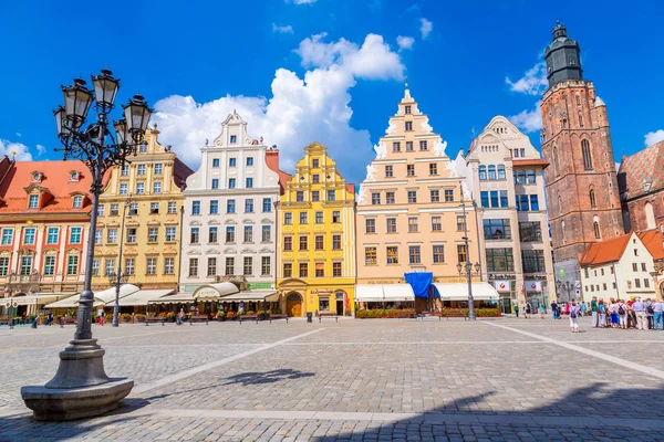 Wroclaw Lengyelország 2014 Július City Center Market Square Wroclaw Lengyelország — Stock Fotó