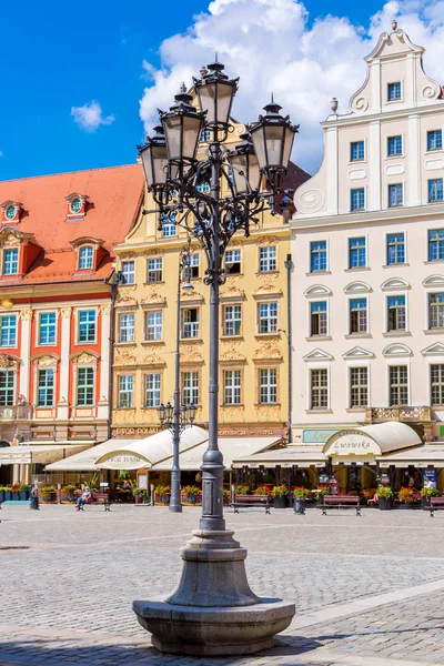 Wroclaw Polonya Temmuz 2014 Şehir Merkezine Market Square Wroclaw Polonya — Stok fotoğraf