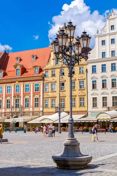 Wroclaw Pologne Juillet 2014 Centre Ville Place Marché Wroclaw Pologne — Photo