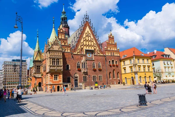 Wroclaw Pologne Juillet 2014 Ancien Hôtel Ville Wroclaw Pologne Juillet — Photo