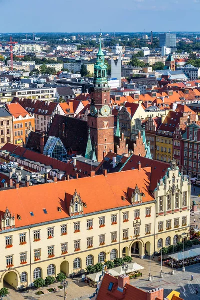 Wroclaw Polonya Temmuz 2014 Pazar Meydanı Wroclaw Polonya Bir Yaz — Stok fotoğraf