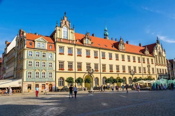 Wroclaw Polonya Temmuz 2014 Şehir Merkezine Market Square Wroclaw Polonya — Stok fotoğraf