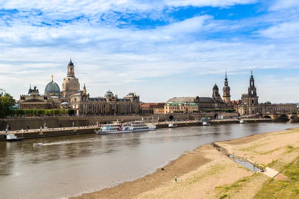 Дрезден Німеччина Липня 2014 Року Панорама Дрездена Один Прекрасний Літній — стокове фото