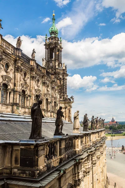 Dresden Almanya Temmuz 2014 Kreuzkirche Kilisede Bir Güzel Yaz Günü — Stok fotoğraf
