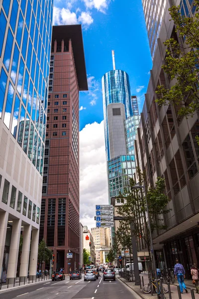 Frankfurt Duitsland Juli 2014 Straat Frankfurt Duitsland Een Zomerdag Juli — Stockfoto