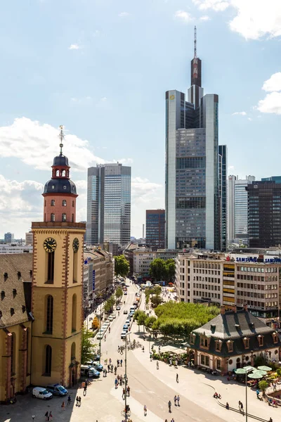 Frankfurt Deutschland Juli 2014 Luftaufnahme Von Frankfurt Mit Hauptwachen Juli — Stockfoto