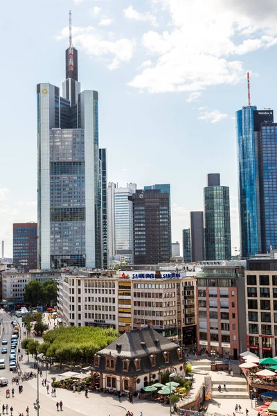 Frankfurt Duitsland Juli 2014 Luchtfoto Van Frankfurt Met Hauptwachen Juli — Stockfoto