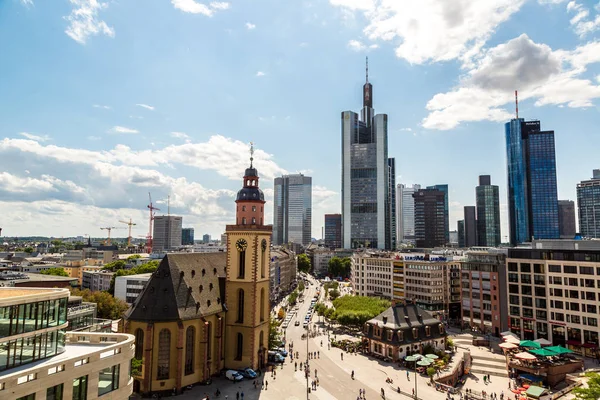 Frankfurt Deutschland Juli 2014 Luftaufnahme Von Frankfurt Mit Hauptwachen Juli — Stockfoto
