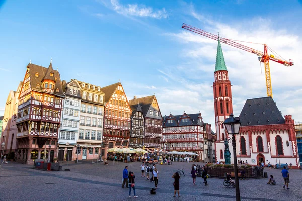 Frankfurt Alemanha Julho 2014 Antigos Edifícios Tradicionais Frankfurt Alemanha Dia — Fotografia de Stock