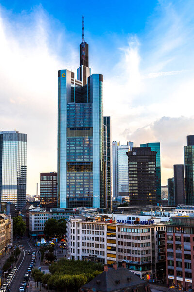 FRANKFURT, GERMANY - JULY 9, 2014: Aerial view of Frankfurt with Hauptwachen on July 9, 2014 in Frankfurt, Germany