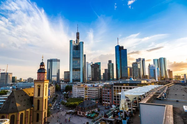 Frankfurt Duitsland Juli 2014 Luchtfoto Van Frankfurt Met Hauptwachen Juli — Stockfoto