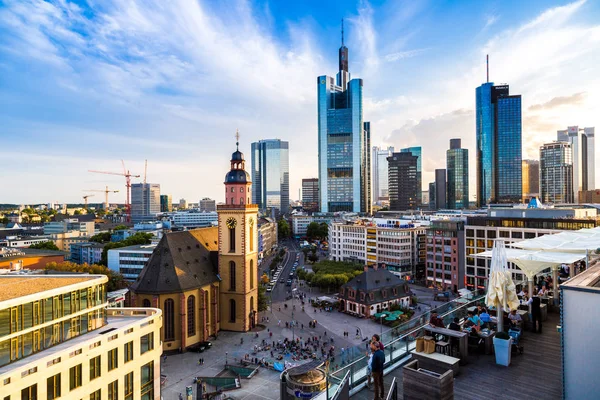 Frankfurt Deutschland Juli 2014 Luftaufnahme Von Frankfurt Mit Hauptwachen Juli — Stockfoto